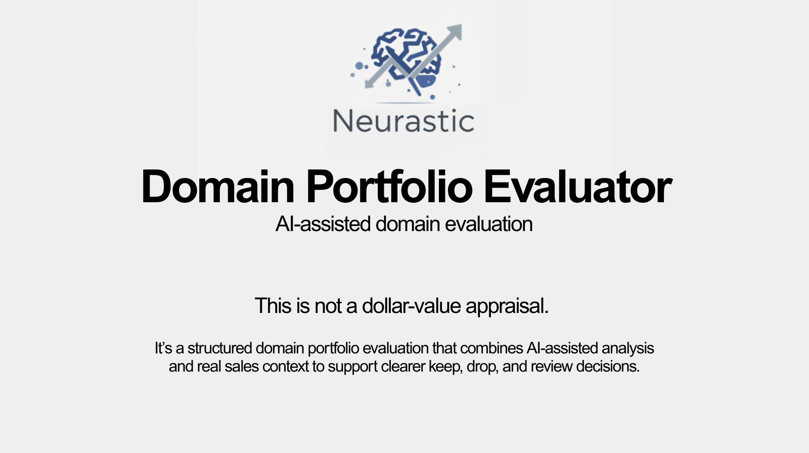 Neurastic Domain Portfolio Evaluator